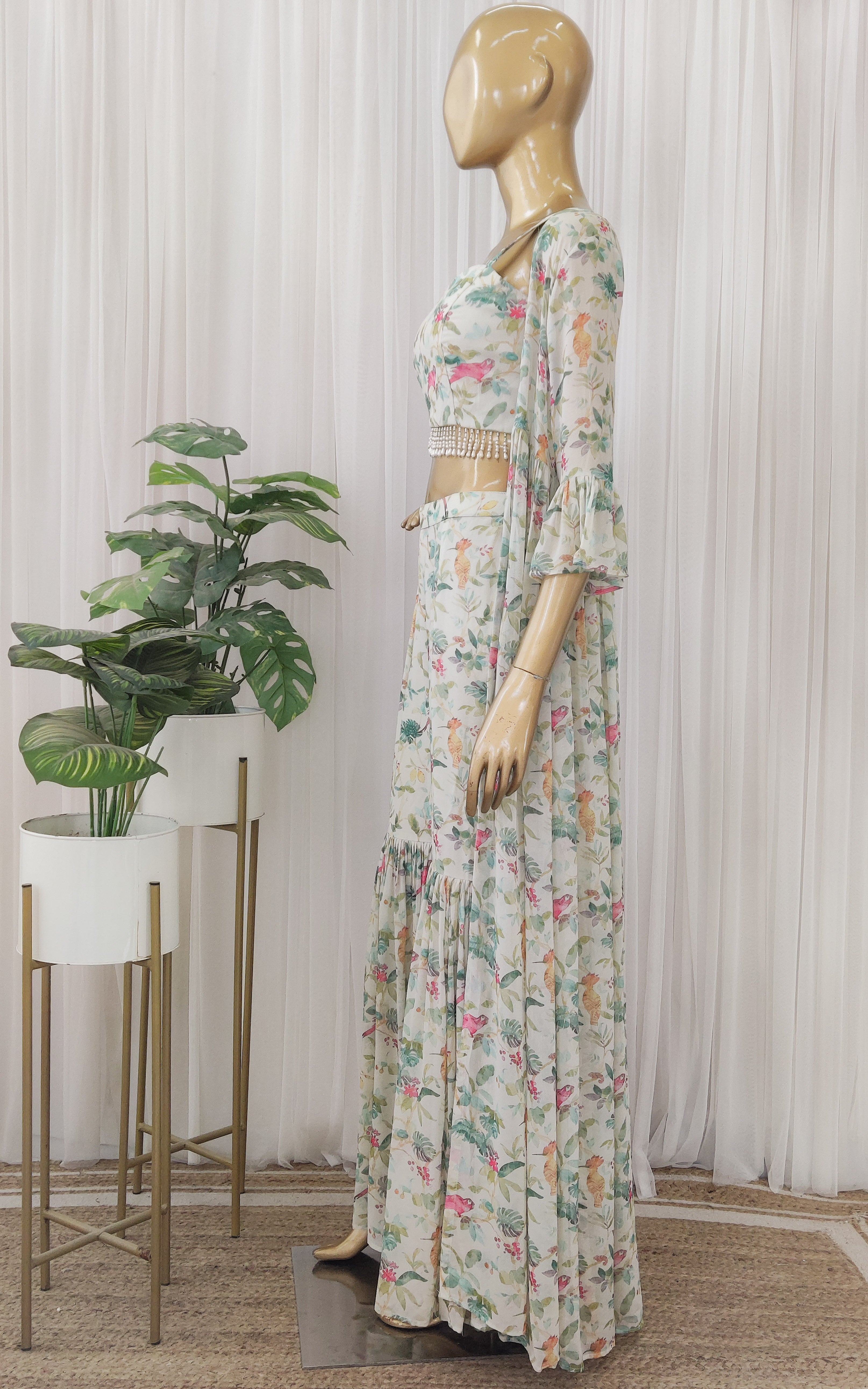 Buy Off White Ethnic Motifs Flared Sharara Online at Best Price at Global  Desi- SS22GM109SHRCHD